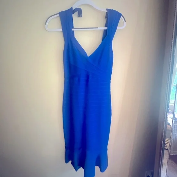 herve leger blue dress Herve Leger Bandage Gown main image 0